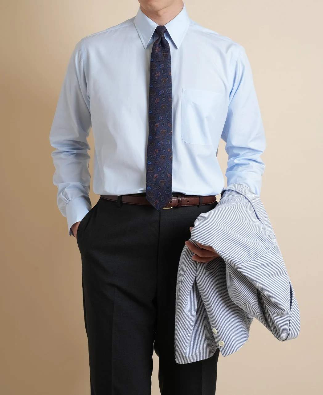 AMETORA STRAIGHT COLLAR SELVEDGE POPLIN - Image 8