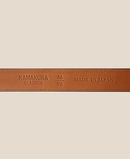 HORSESHOE BUCKLE SLIM LEATHER BELT - Image 4