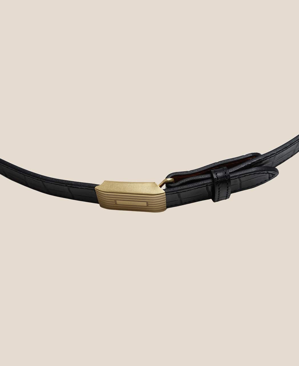 ENGINE TURNED SLIDE BUCKLE BELT - Image 12
