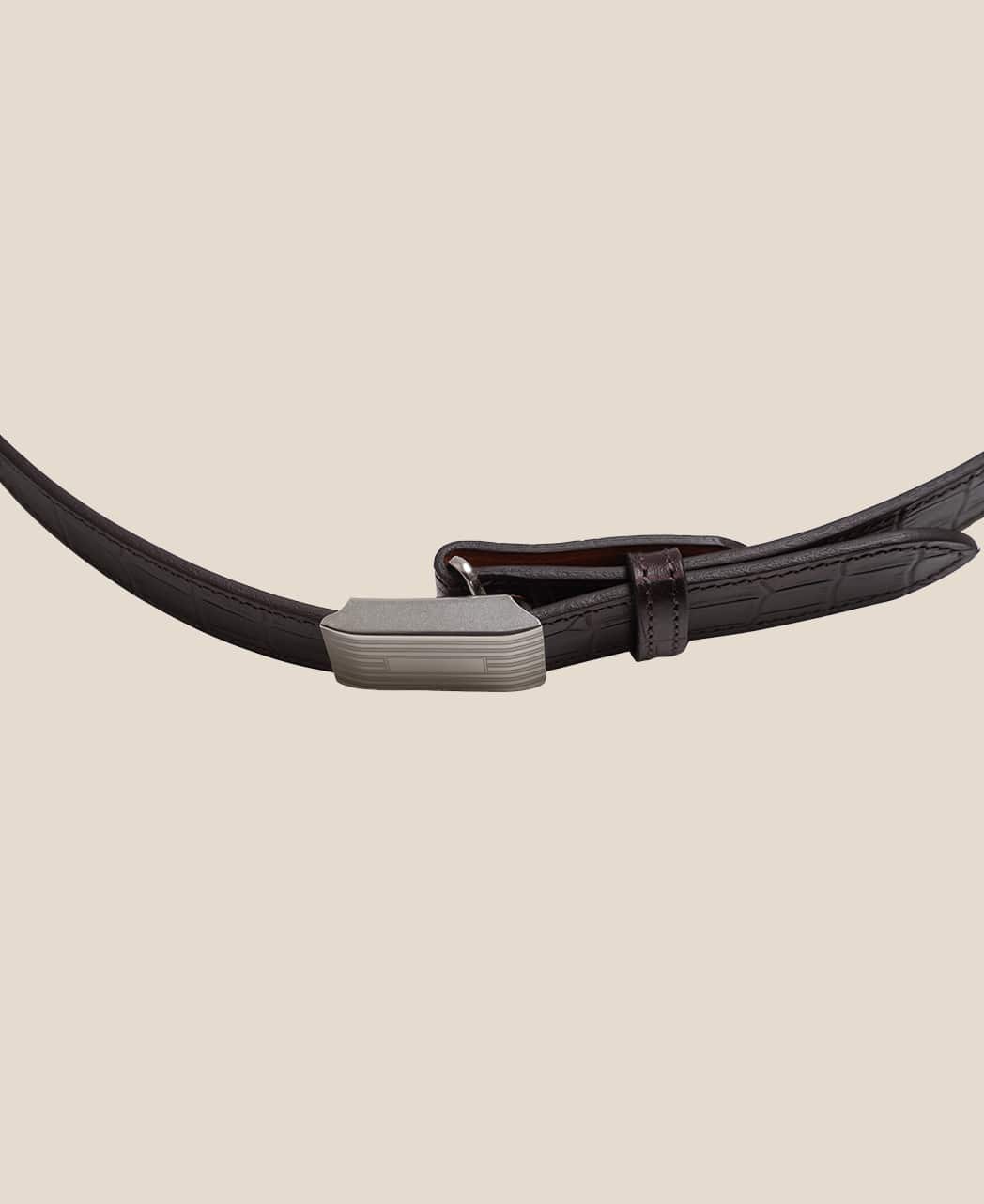 ENGINE TURNED SLIDE BUCKLE BELT - Image 6