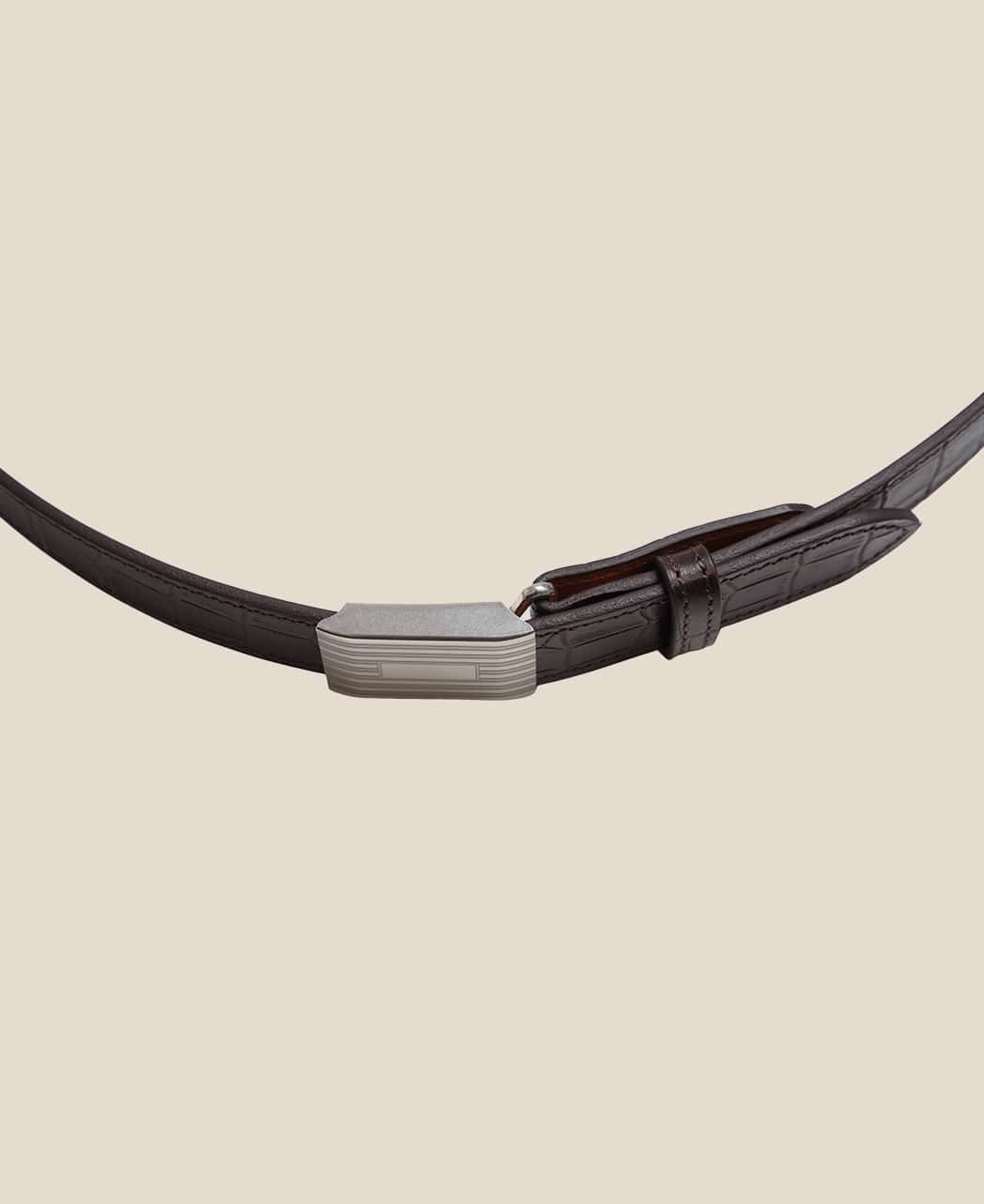 ENGINE TURNED SLIDE BUCKLE BELT - Image 7