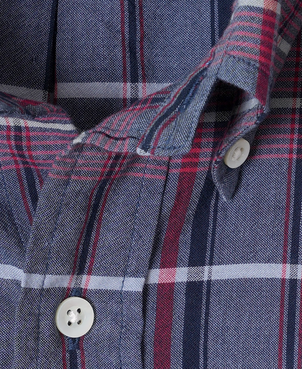 VINTAGE IVY BUTTON-DOWN BLUE MADRAS PLAID - Image 5