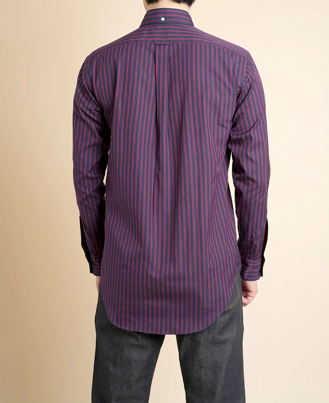 VINTAGE IVY NAVY BLUE WITH RED TRACKED STRIPE BUTTON-DOWN - Image 4