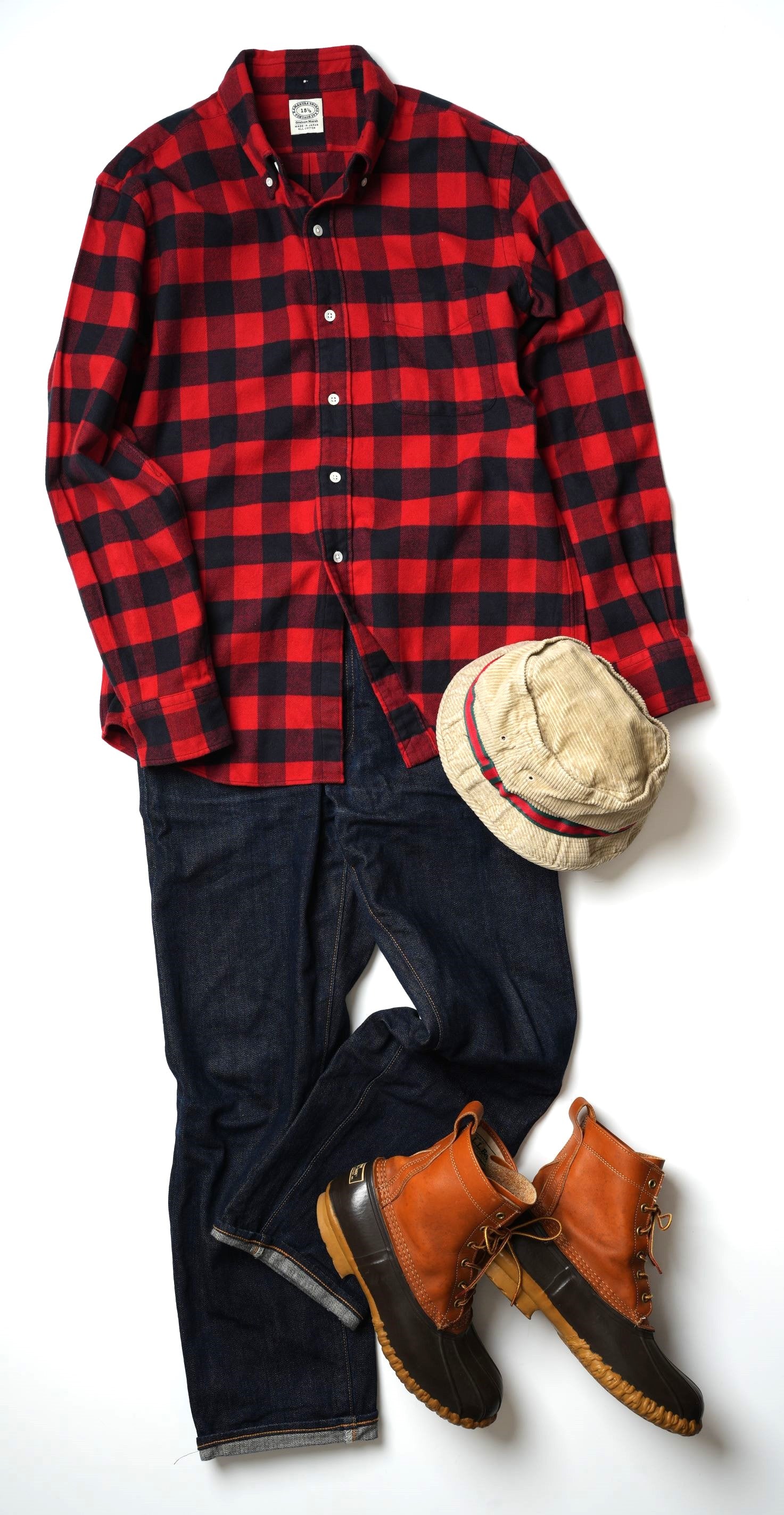 VINTAGE IVY - BUFFALO CHECK COTTON FLANNEL BUTTON-DOWN - Image 6