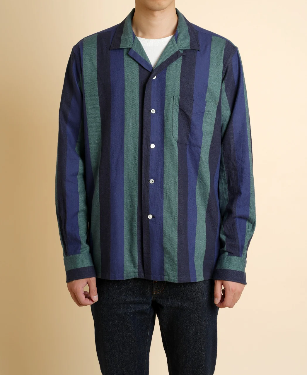 BOLD Multi Stripe Open Collar Shirt - Image 2