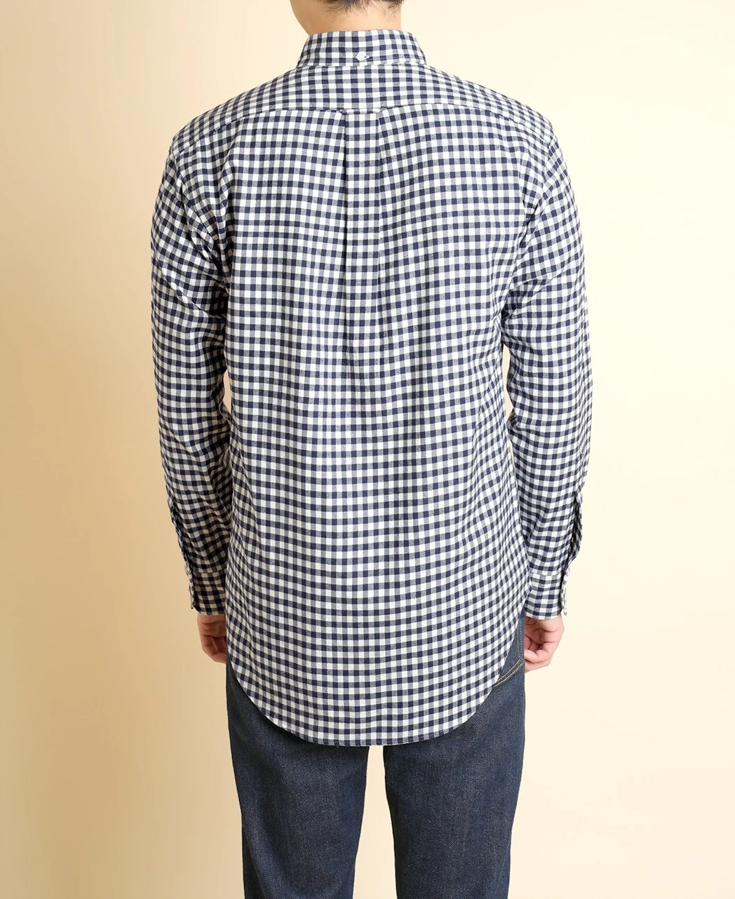 Vintage Ivy Navy Flannel Gingham Check Shirt - Image 4