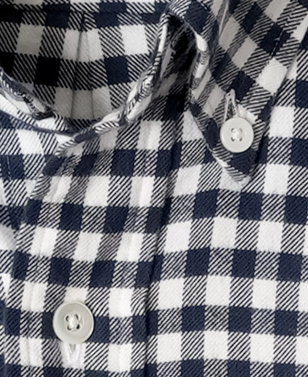 Vintage Ivy Navy Flannel Gingham Check Shirt - Image 5