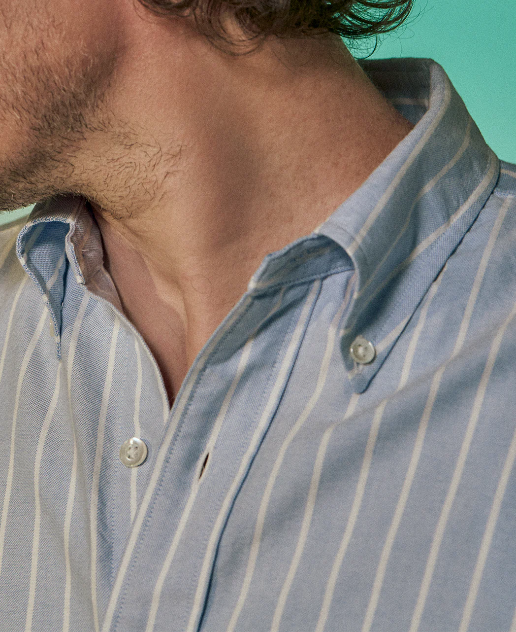 Vintage Ivy Blue Blazer Stripe Oxford Shirt - Image 4