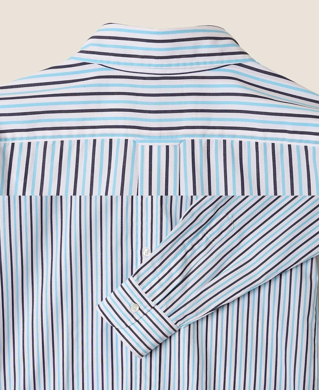 Vintage Ivy Multi Blue Stripe Tab Collar Shirt - Image 6