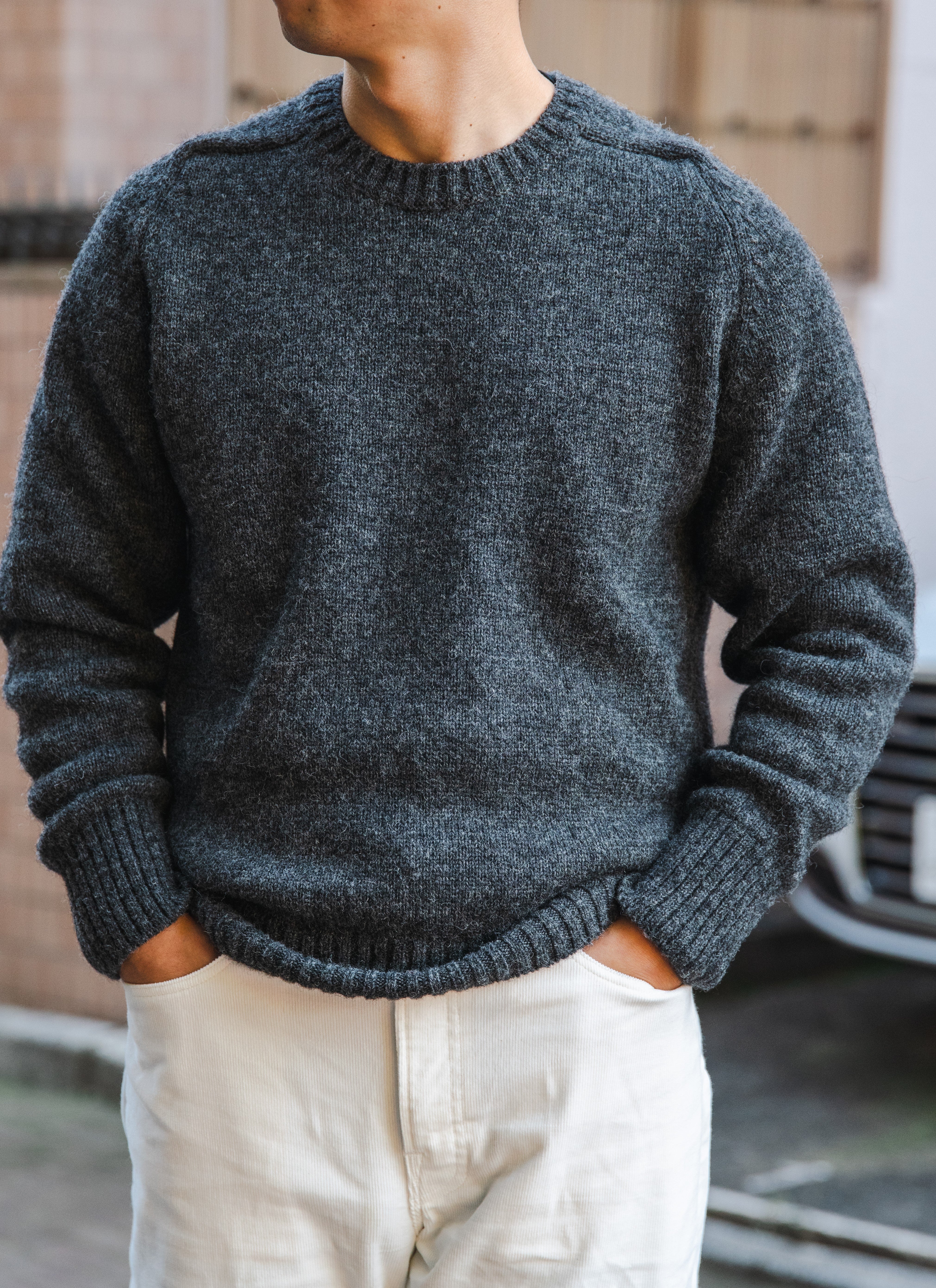 5 Gauge Shetland Crewneck Sweater - Image 6