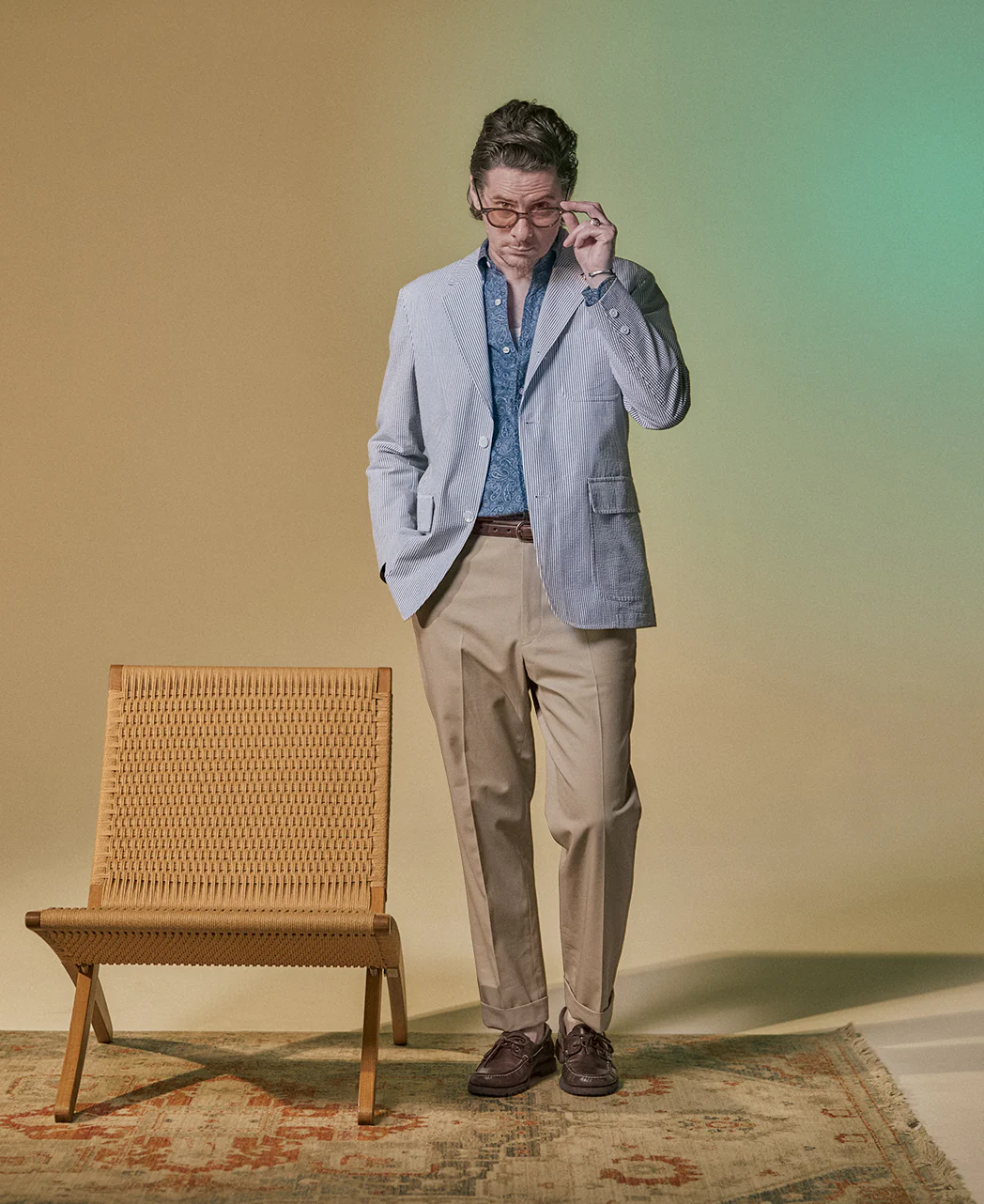 Unstructured Ivy Jacket Seersucker Stripe - Image 3