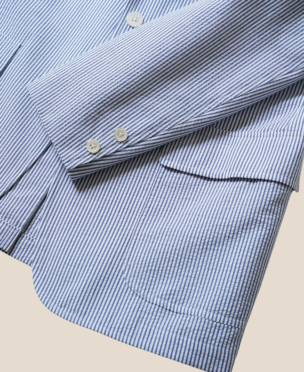 Unstructured Ivy Jacket Seersucker Stripe - Image 7