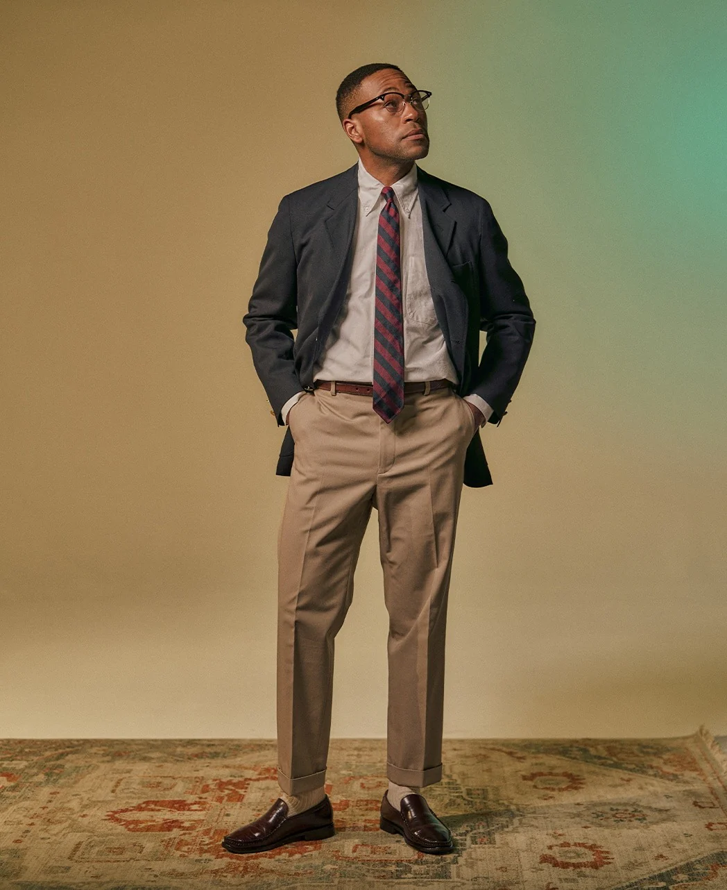 UNSTRUCTURED IVY NAVY BLAZER WOOL TROPICAL - Image 9