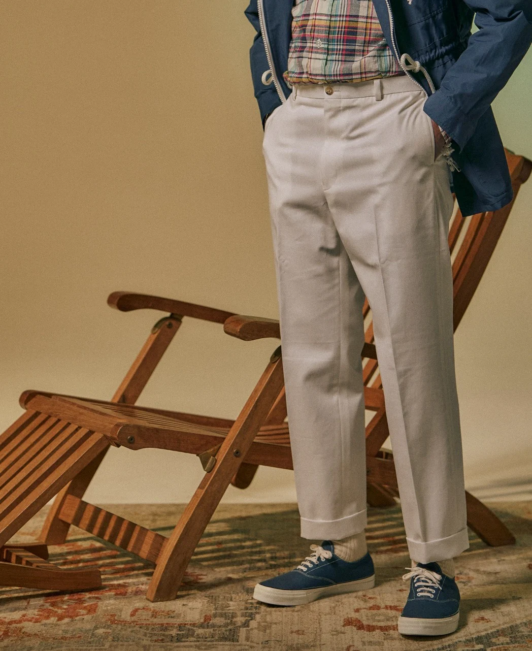 CLASSIC CUT IVY COTTON TROUSERS - Image 2