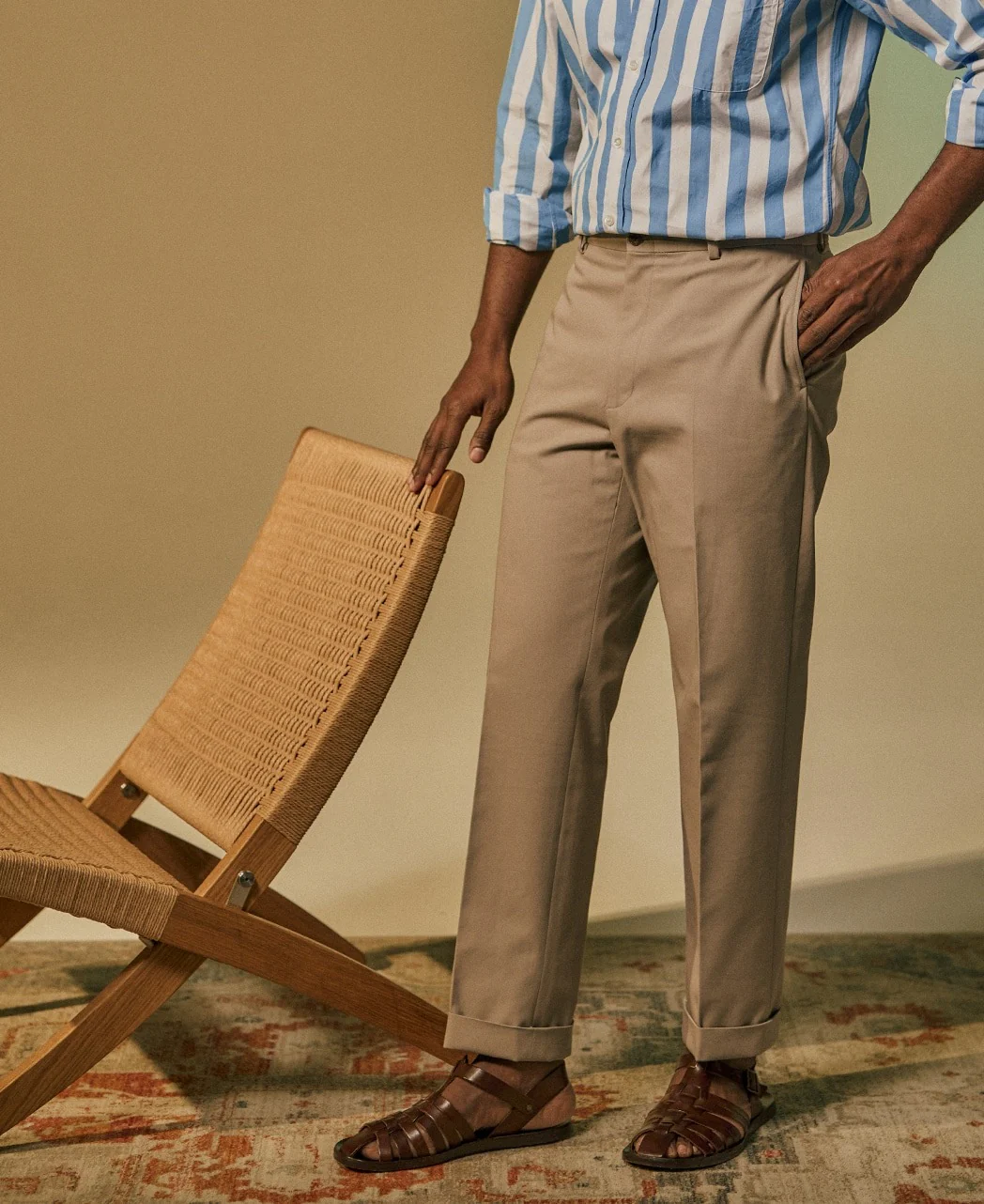 CLASSIC CUT IVY COTTON TROUSERS - Image 9