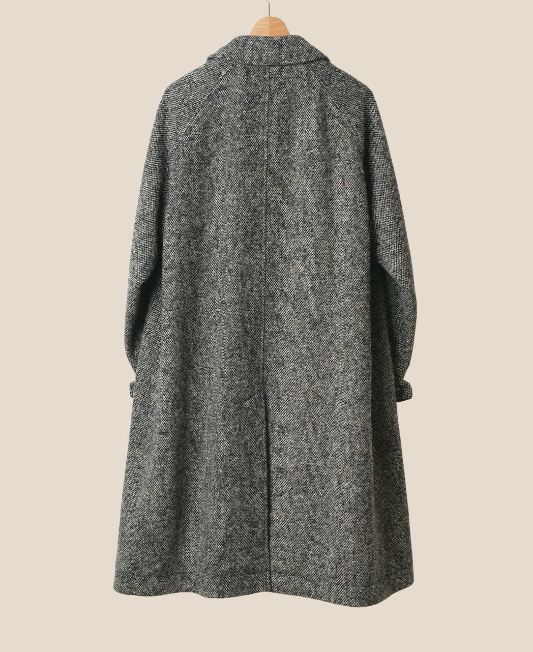 ONE PIECE SLEEVE BALMACAAN COAT DONEGAL TWEED - Image 5