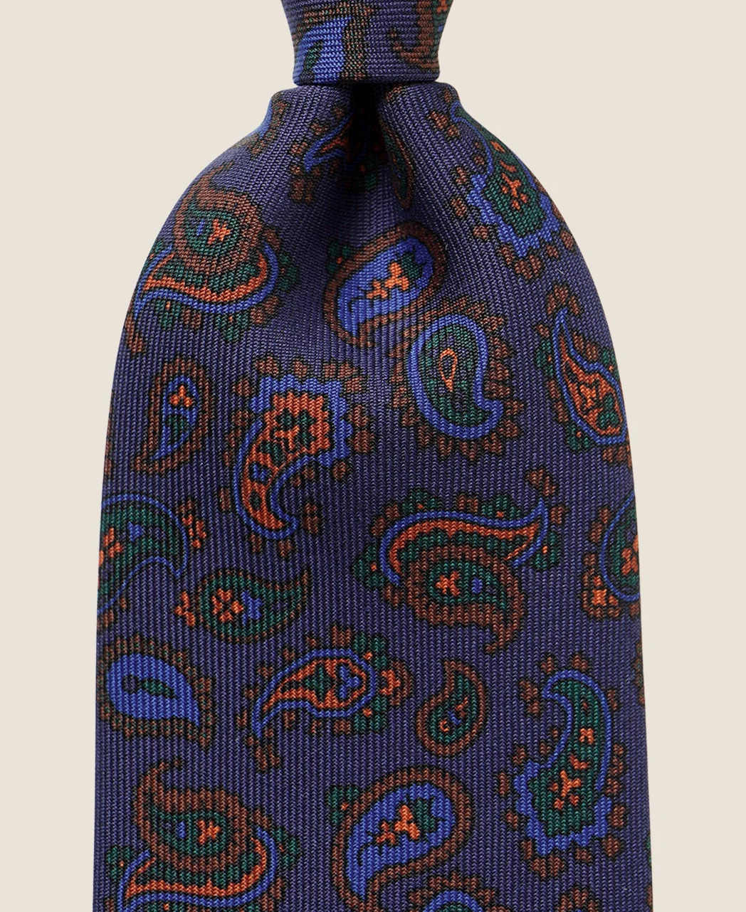 UNTIPPED NARROW TIE Ancient Madder Silk