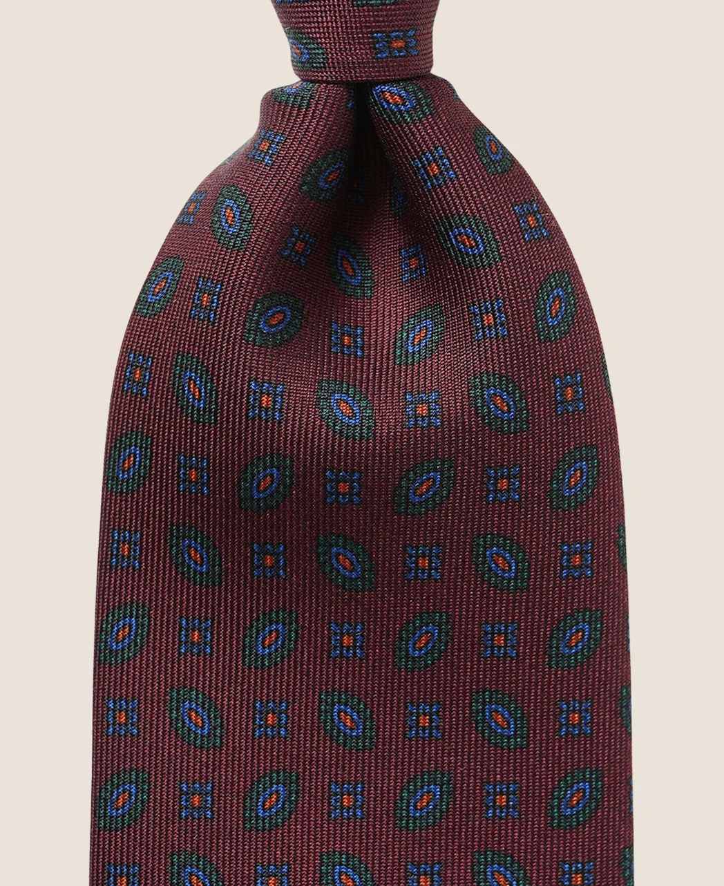 UNTIPPED NARROW TIE Ancient Madder Silk - Image 5