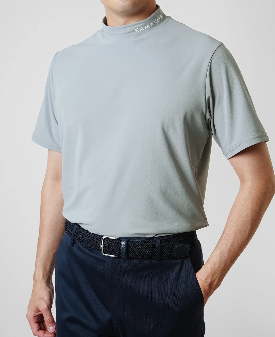 kamakura logo Mock Neck Golf T shirt - Image 11
