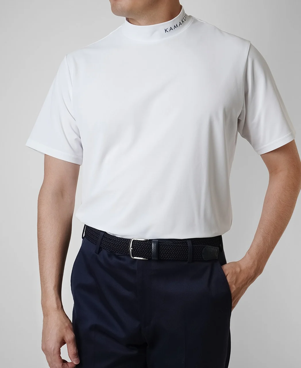 kamakura logo Mock Neck Golf T shirt - Image 2