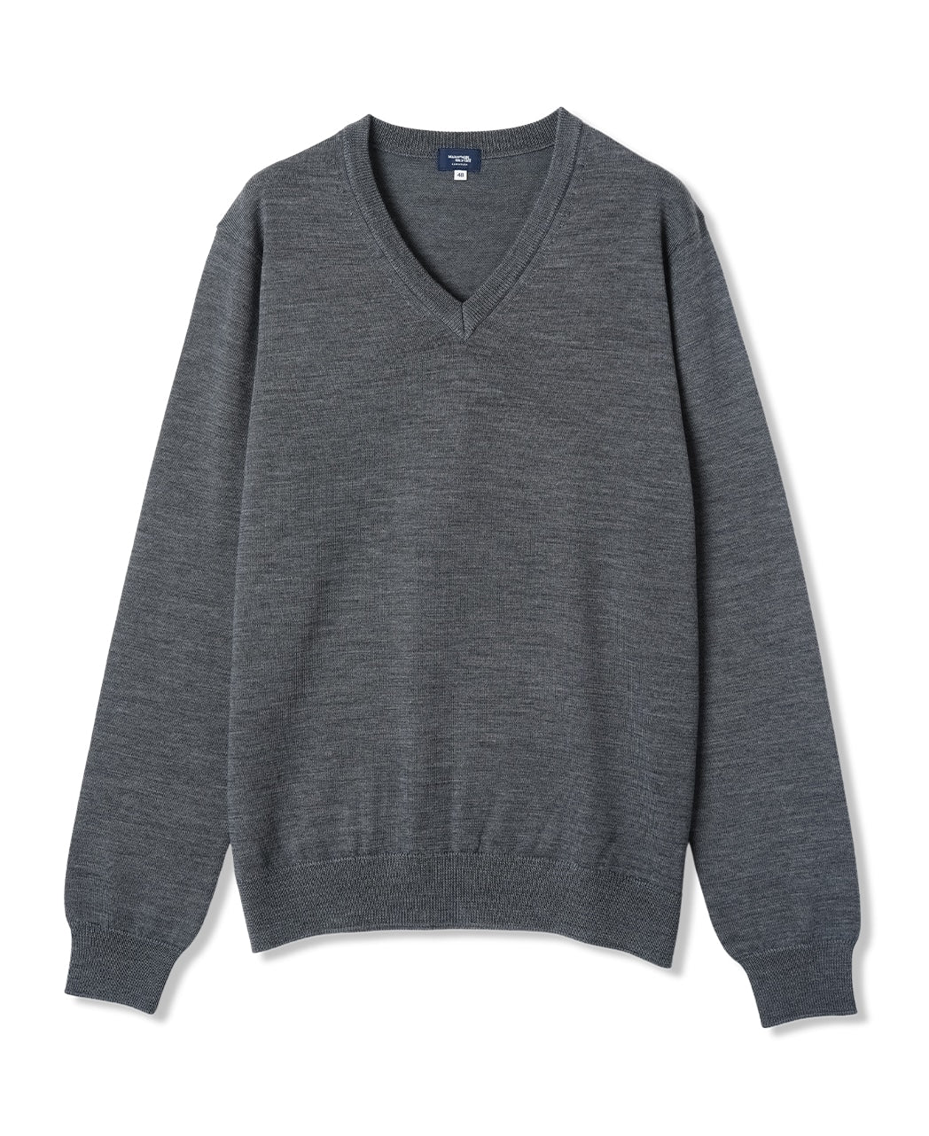 V-NECK KNIT SWEATER 12 Gauge Super Extra Fine Merino - Image 11