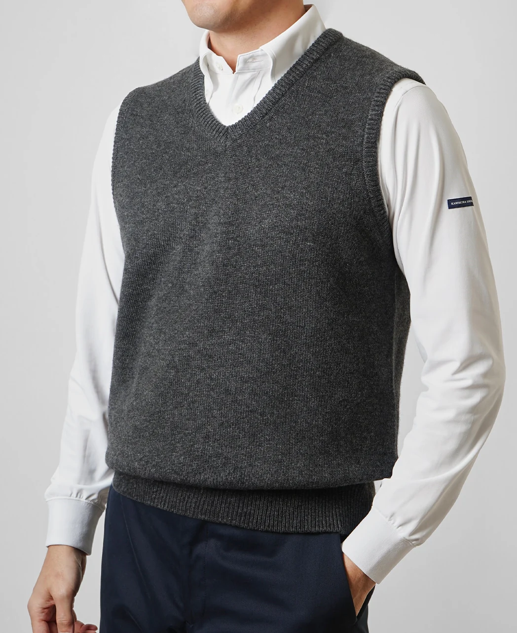 Cashmere V-Neck Vest - Image 17
