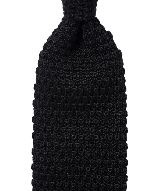 Kamakura Classic Black Knit Tie - Image 3