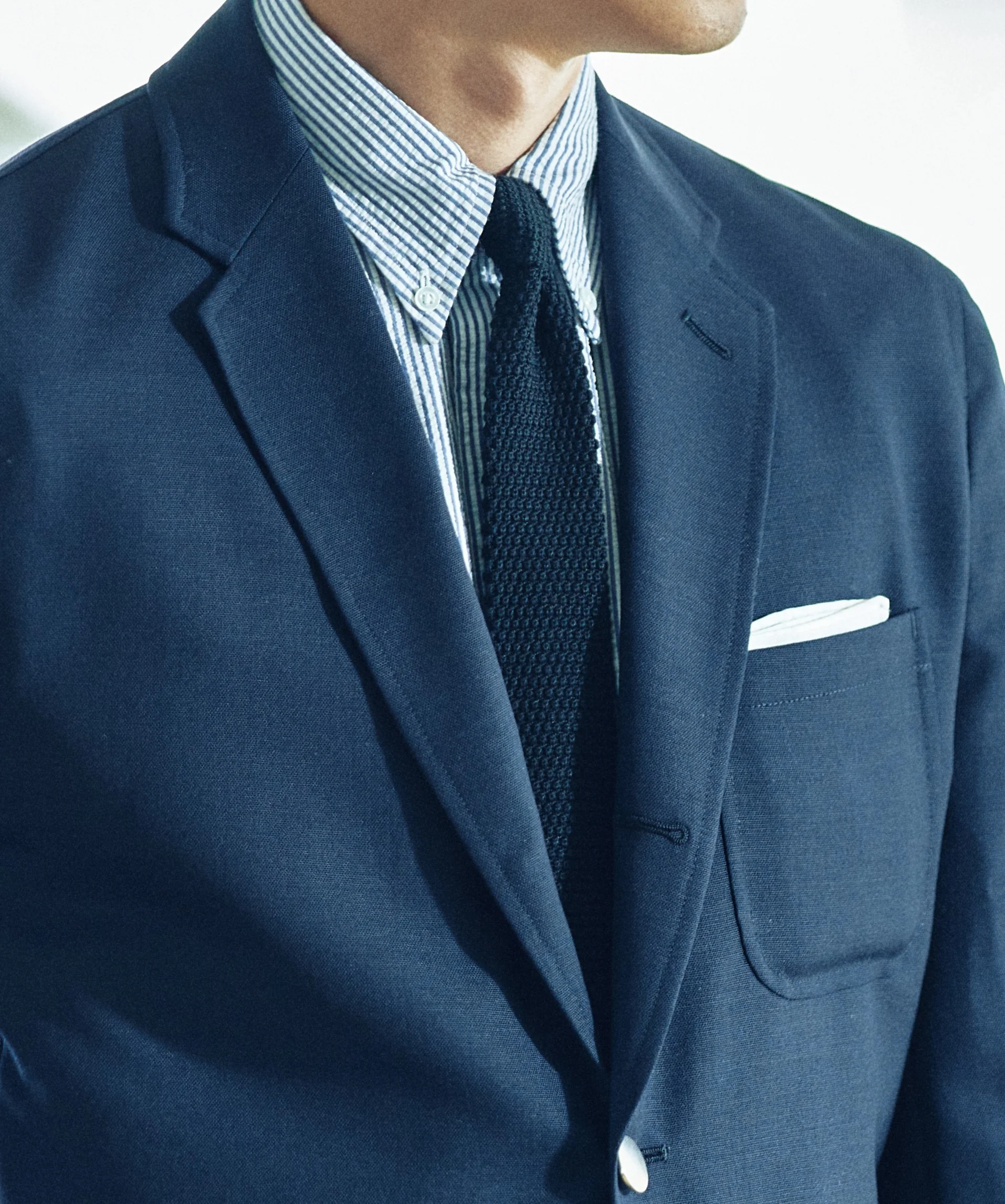 Kamakura Classic Black Knit Tie - Image 4