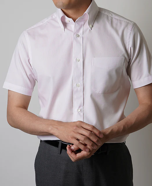 Short Sleeve Shirt - Button Down Pinpoint Oxford J-Tech EASY CARE - Image 2