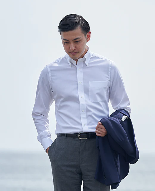 TOKYO SLIM FIT - Button Down Pinpoint Oxford J-TECH EASY CARE - Image 12