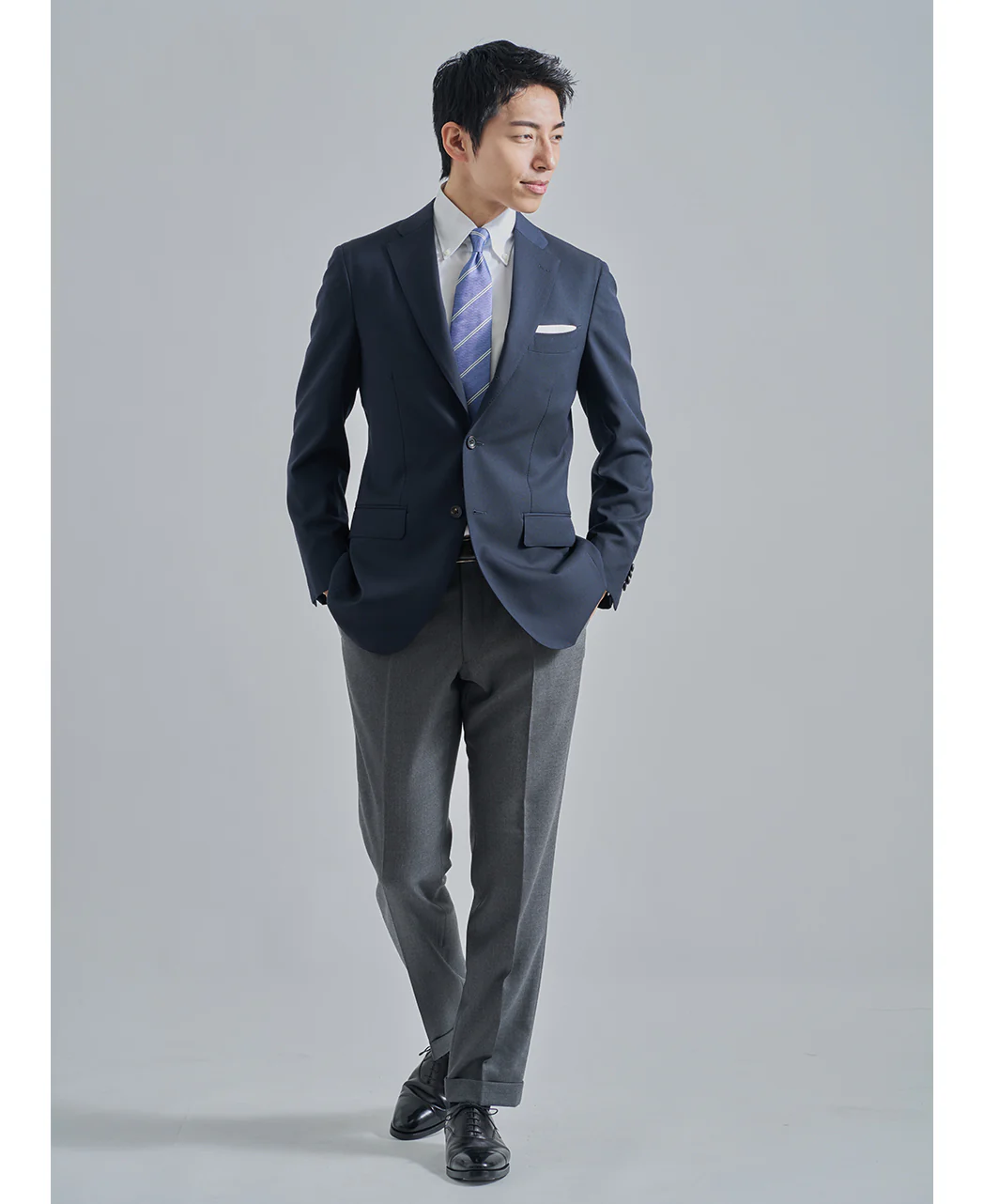 TOKYO SLIM FIT - Button Down Pinpoint Oxford J-TECH EASY CARE - Image 7
