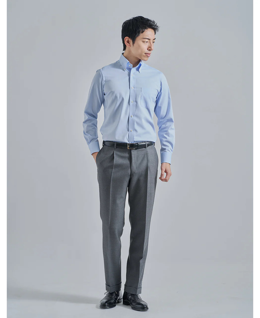 TOKYO SLIM FIT  Button Down Pinpoint Oxford J-TECH EASY CARE - Image 3