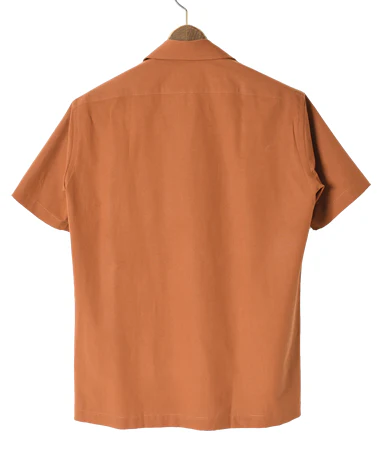 Short Sleeve Shirt - CASUAL Open-collar Cotton x Washi - Image 2