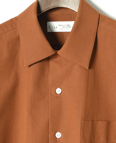 Short Sleeve Shirt - CASUAL Open-collar Cotton x Washi - Image 4
