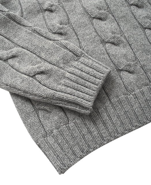 Wool Cashmere CREW NECK SWEATER 7 GAUGE - Image 12