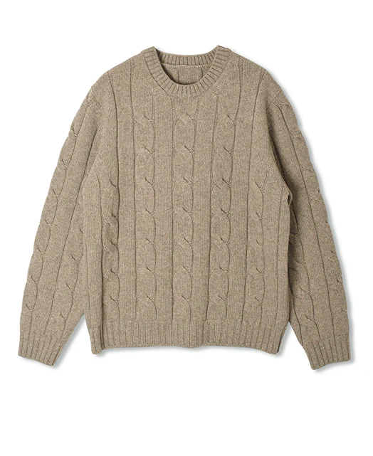 Wool Cashmere CREW NECK SWEATER 7 GAUGE - Image 15
