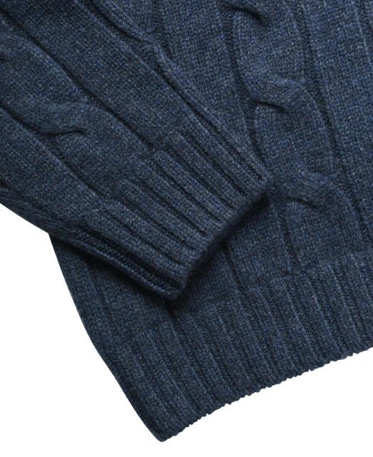 Wool Cashmere CREW NECK SWEATER 7 GAUGE - Image 4