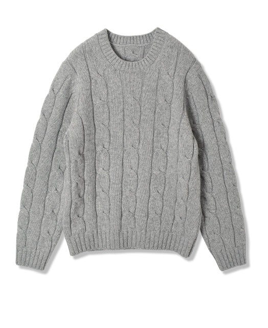 Wool Cashmere CREW NECK SWEATER 7 GAUGE - Image 9