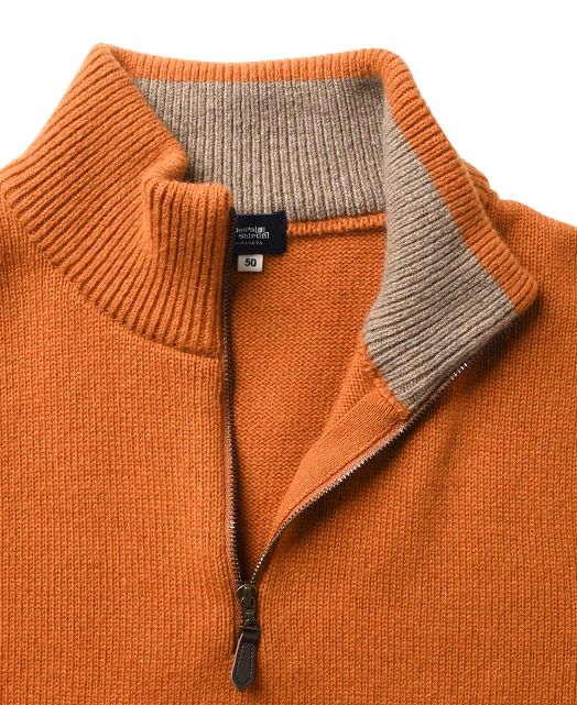 CASHMERE Zipup COLLAR Sweater - Image 9