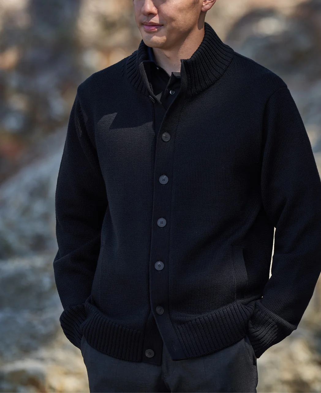 Stand Collar Cardigan - Image 2