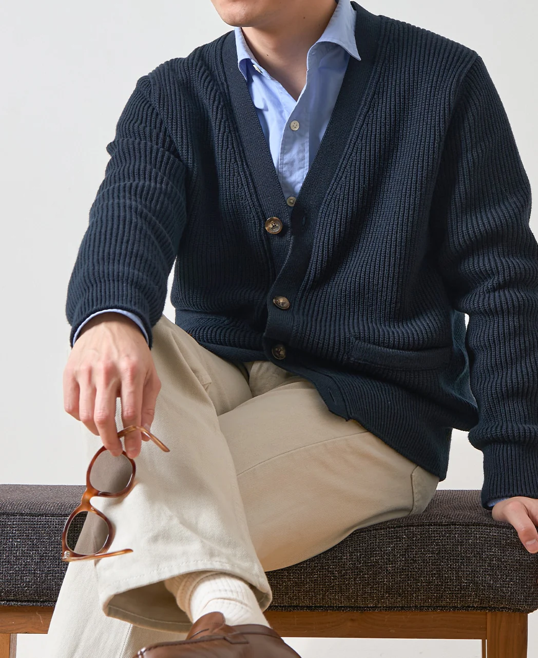 7 Gauge Ribbed Knit Cardigan - Image 2
