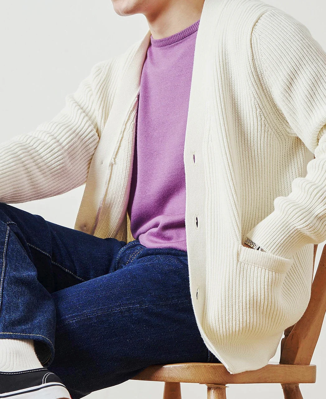 7 Gauge Ribbed Knit Cardigan - Image 8