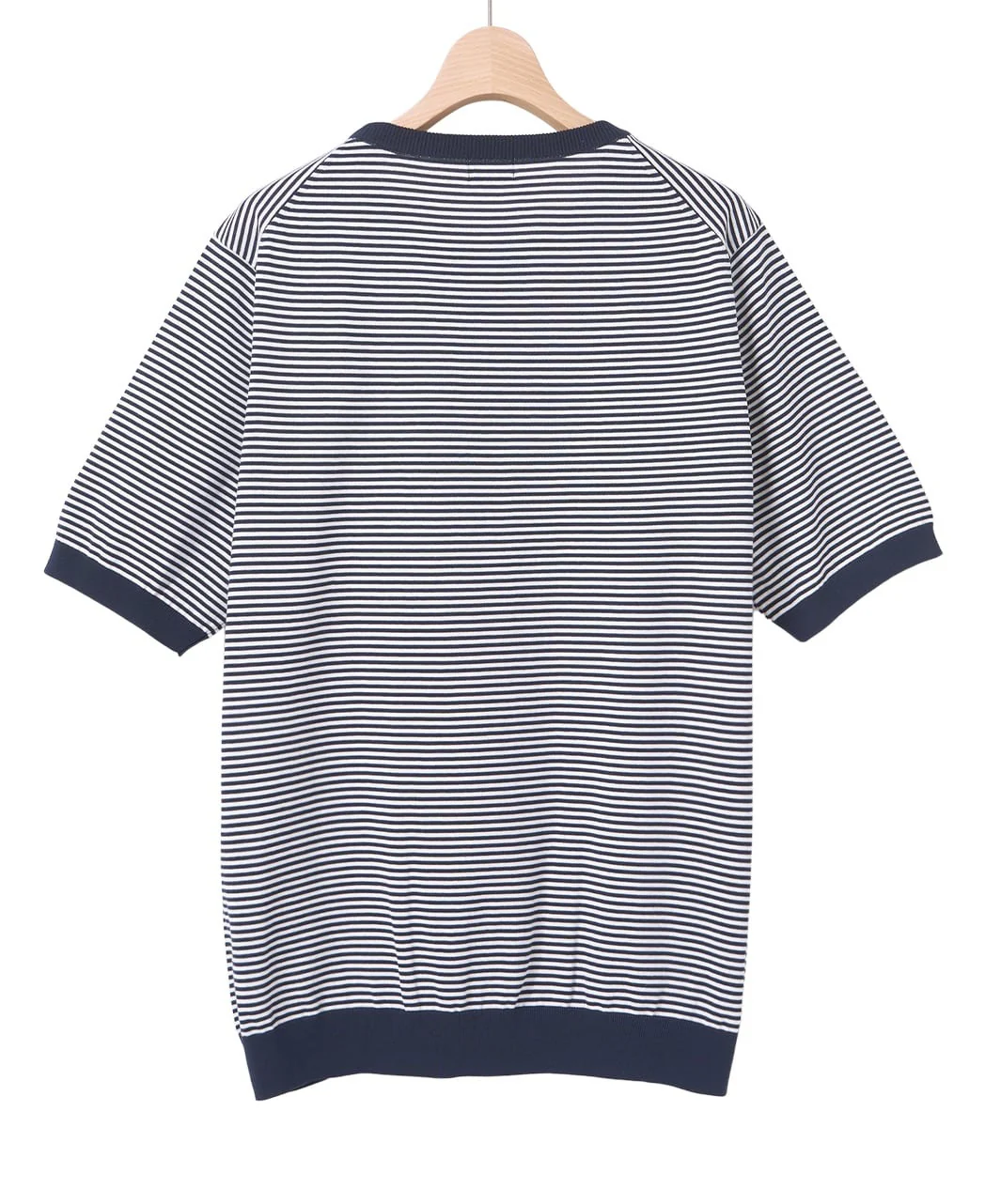 High-Twist Cotton Deodorant Border Knit T-Shirt - Image 11