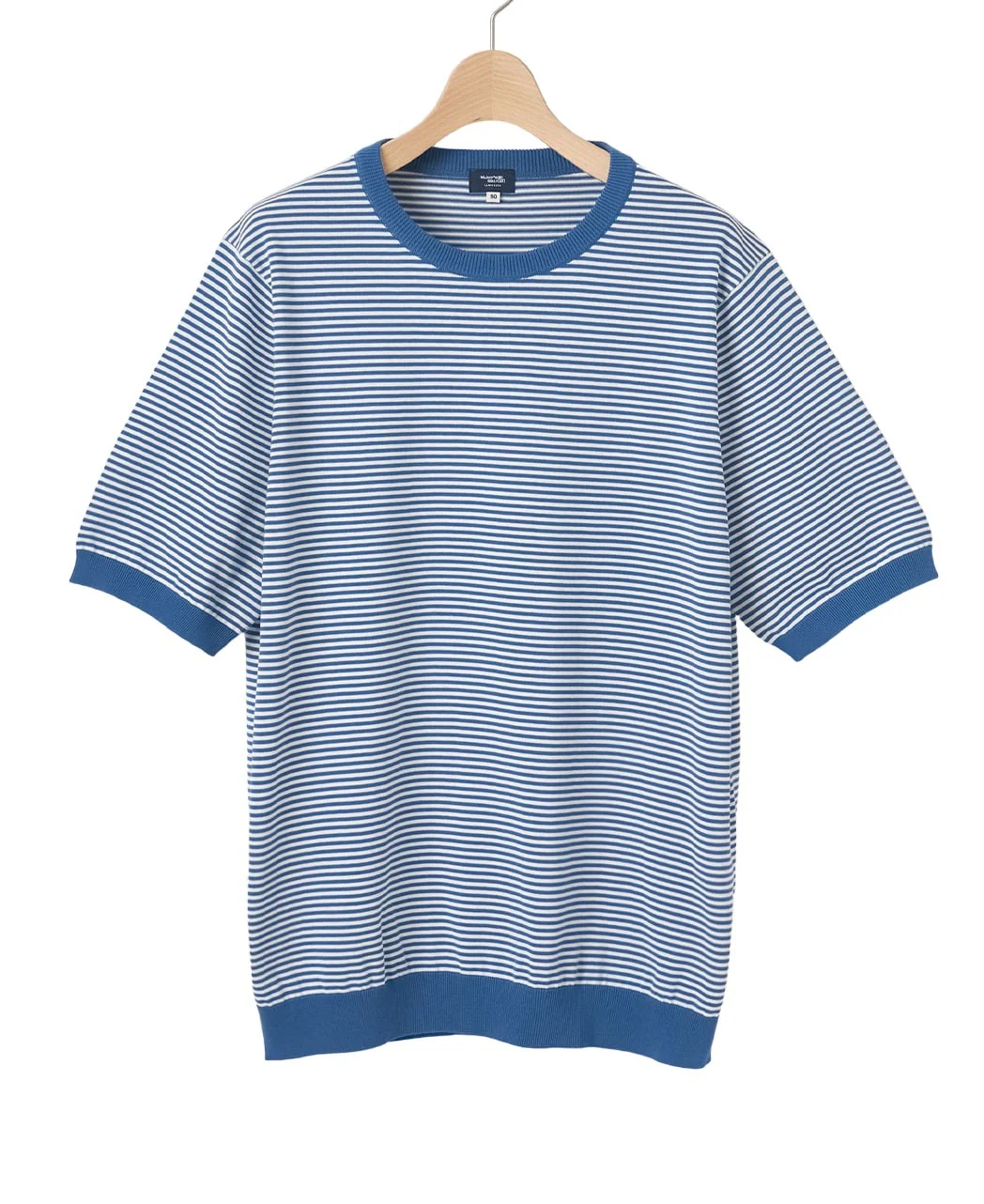 High-Twist Cotton Deodorant Border Knit T-Shirt - Image 13