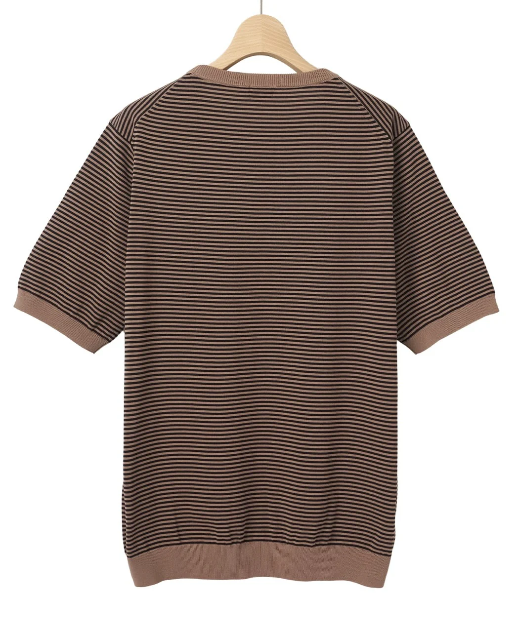 High-Twist Cotton Deodorant Border Knit T-Shirt - Image 19