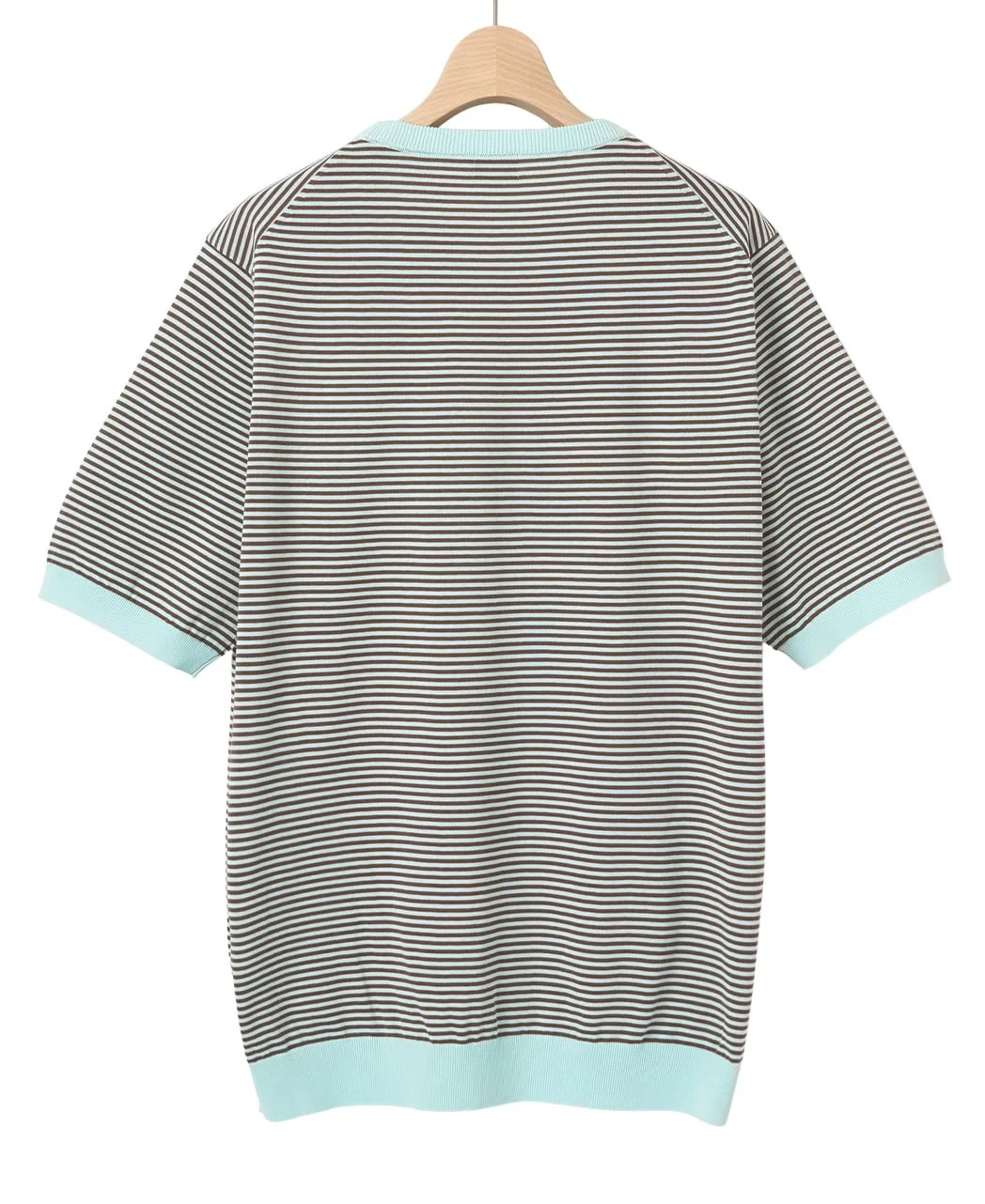 High-Twist Cotton Deodorant Border Knit T-Shirt - Image 5