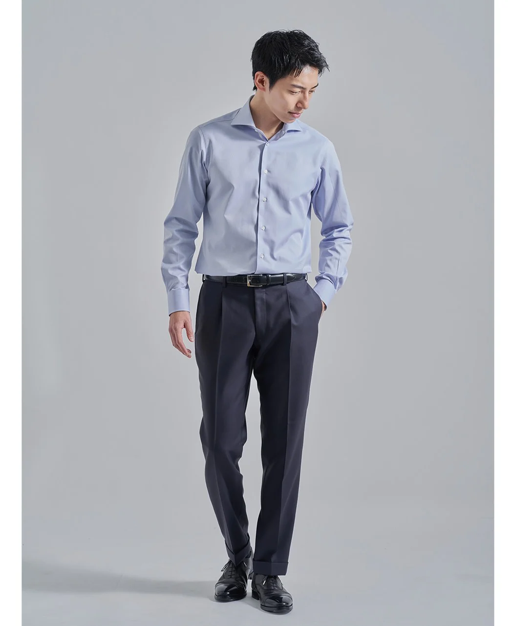 TOKYO SLIM FIT - Italian Spread Royal Oxford CANCLINI - Image 4