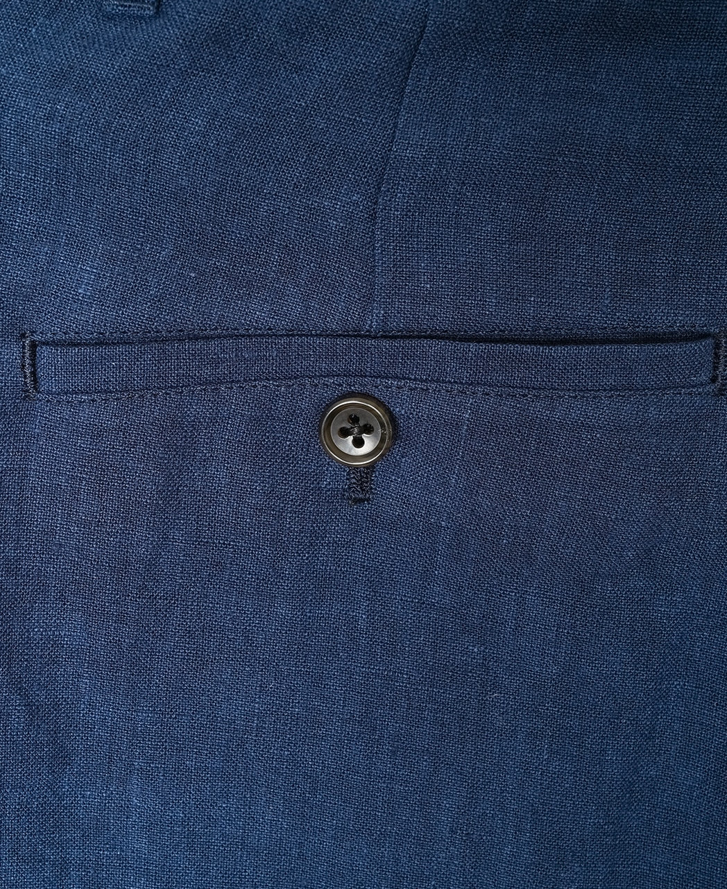 EXTRA HEAVY NAVY BLUE LINEN SHORT PANTS - Image 3
