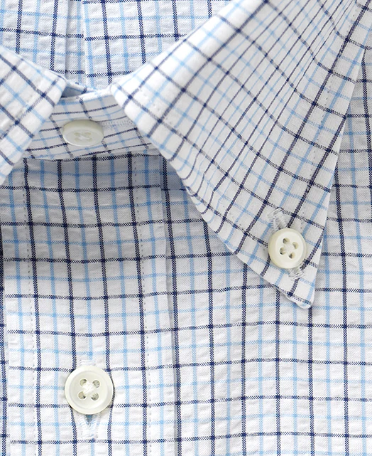 Short Sleeve Shirt - Button Down Seersucker - Image 2