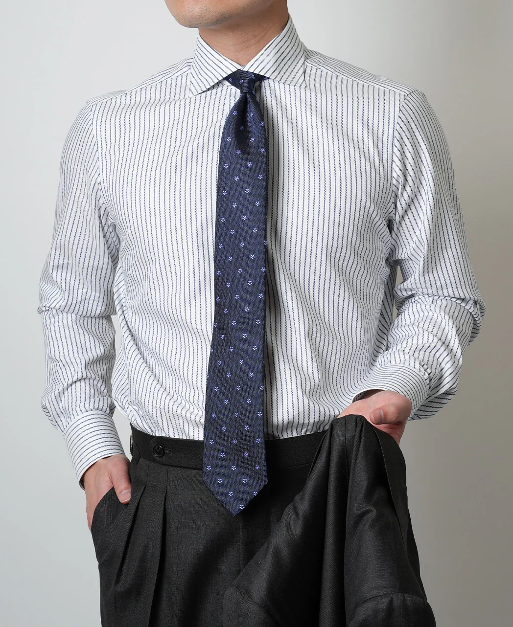 TOKYO SLIM FIT -  Italian Spread  Royal Oxford Sea Island Cotton - Image 6